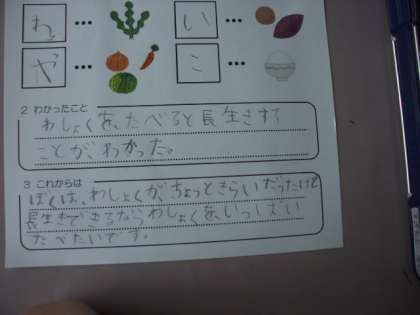 子どもたちのプリントから