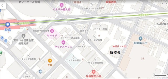 船堀第二小学校周辺地図