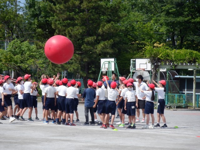 大玉送り・練習