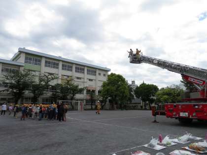 「はしご車」体験