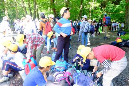 ハイキング休憩