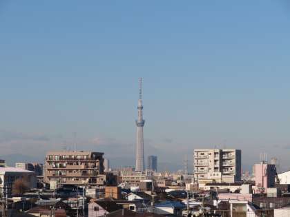 １/４(火)屋上から望む東京スカイツリー