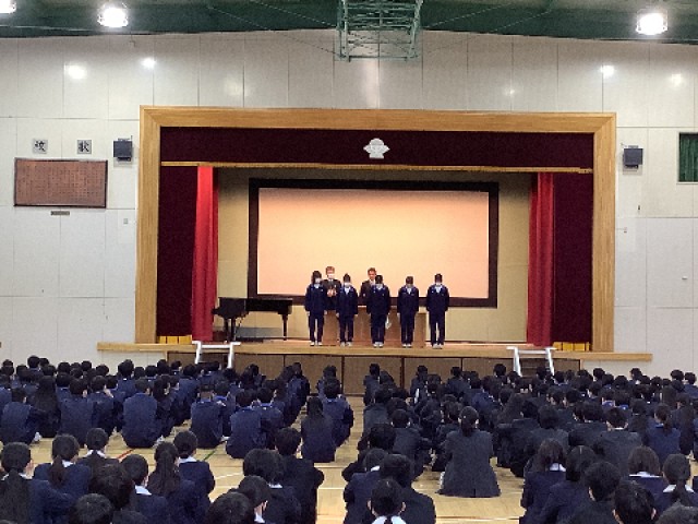 部活動表彰（吹奏楽部アンサンブルコンテスト）