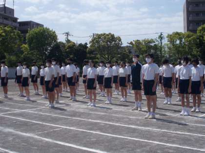 運動会式練習風景です