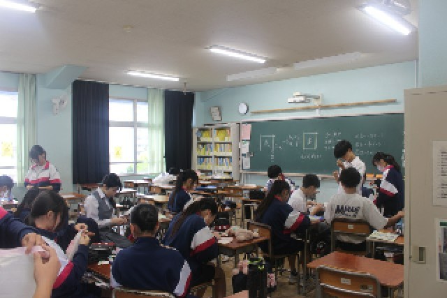 ２組家庭科の授業