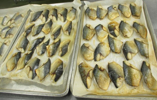 高温で焼くことで臭みが少なくなります。