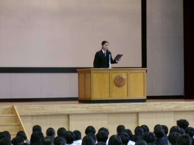 3学年委員長の話