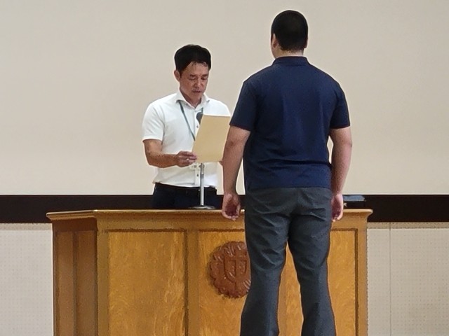 柔道部表彰