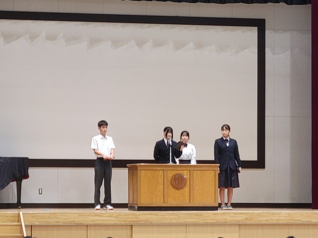 ３年生役員からの挨拶