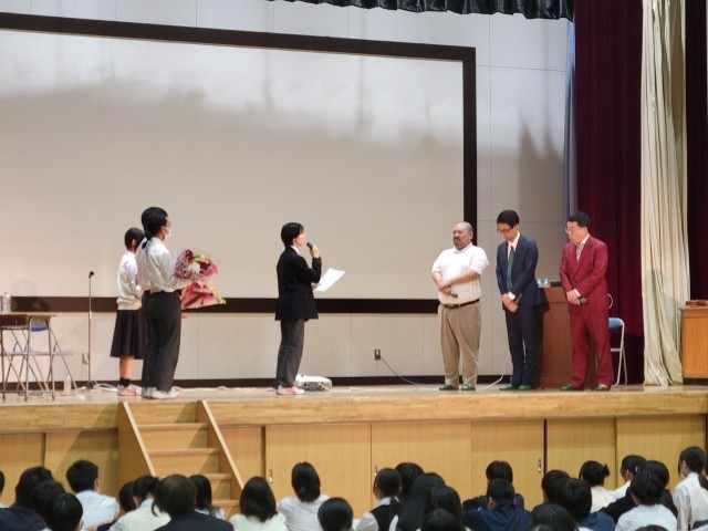 生徒会長からお礼の言葉